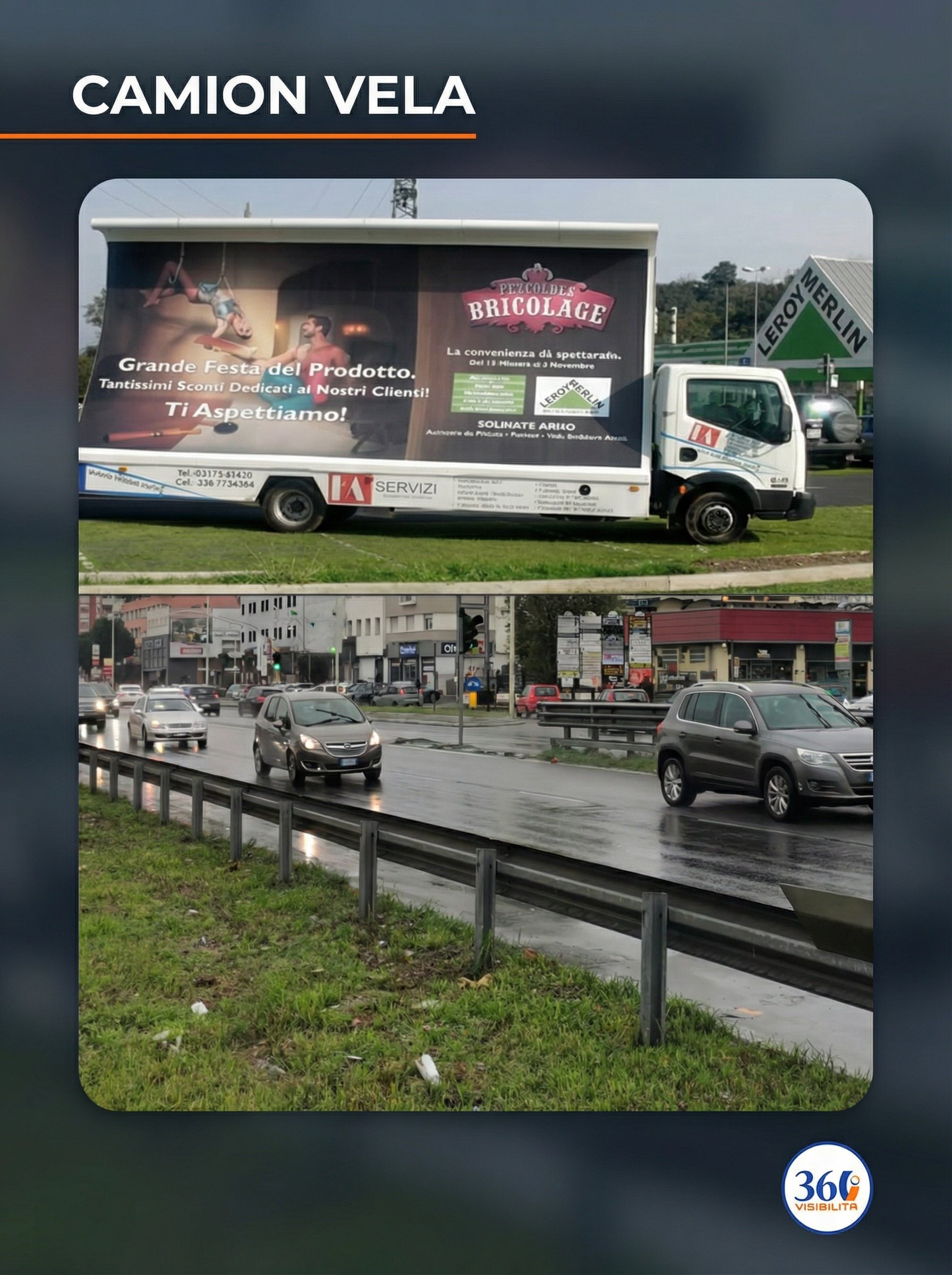 Camion Vela pubblicitario